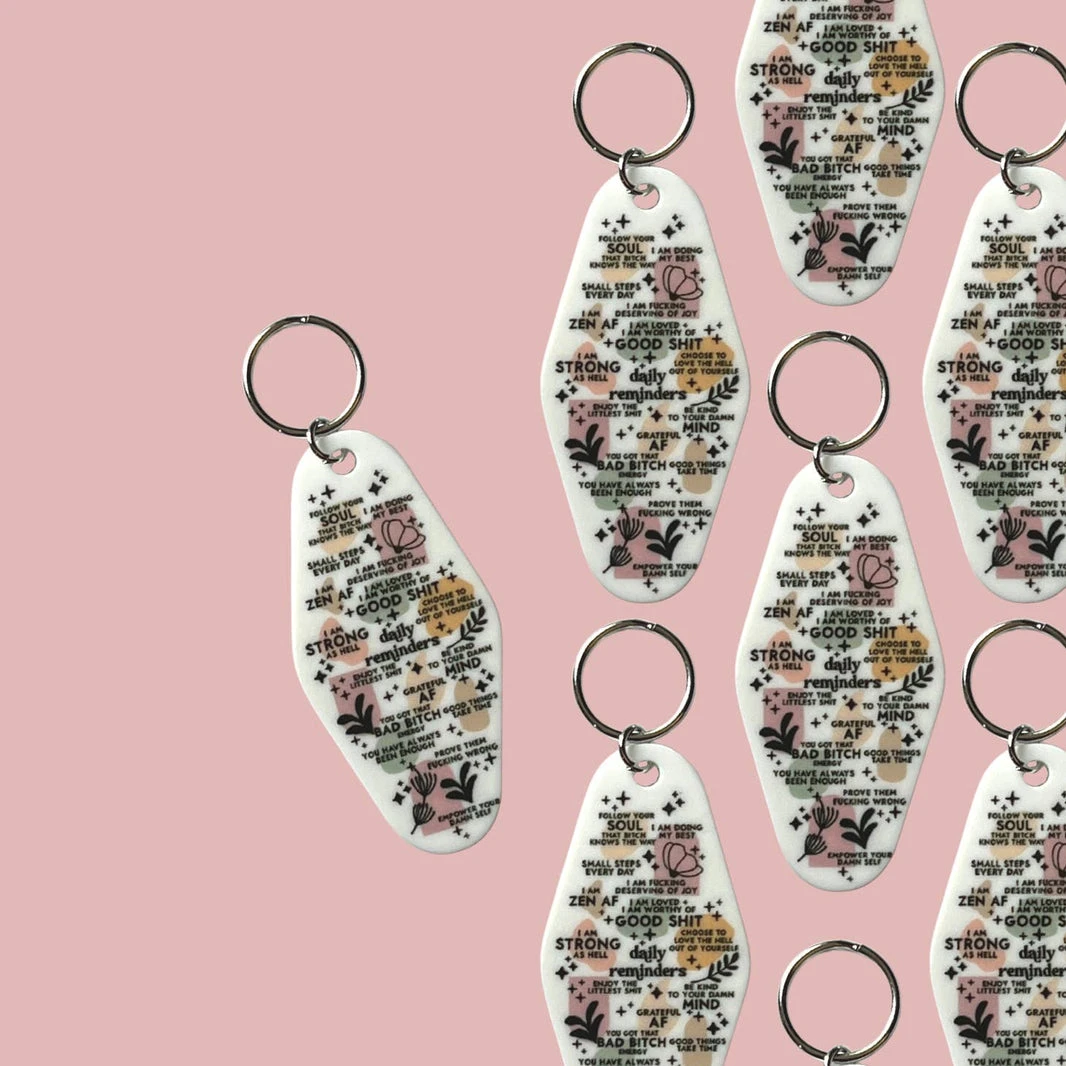 Motel Keychain Tags